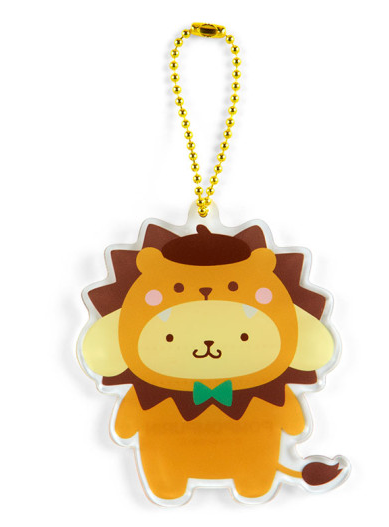 SANRIO JAPAN ORIGINAL POMPOMPURIN ANIMAL HEADGEAR ACRYLIC CHARM