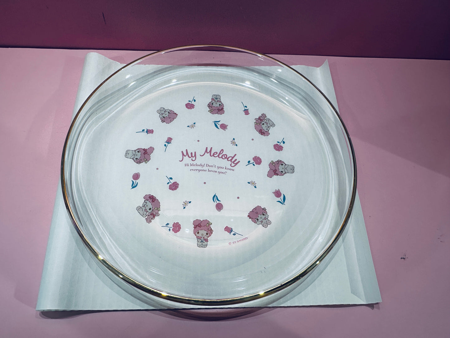 SANRIO ORIGINAL MY MELODY GLASS PLATE