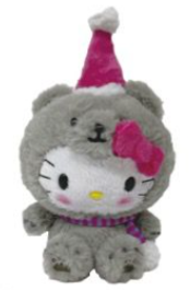 HELLO KITTY MASCOT PLUSH GRAY POLAR BEAR