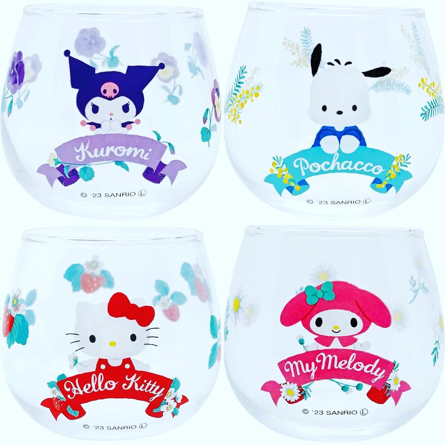 MY MELODY ROUND GLASS