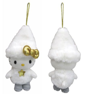 HELLO KITTY MASCOT ORNAMENT WHITE CHRISTMAS
