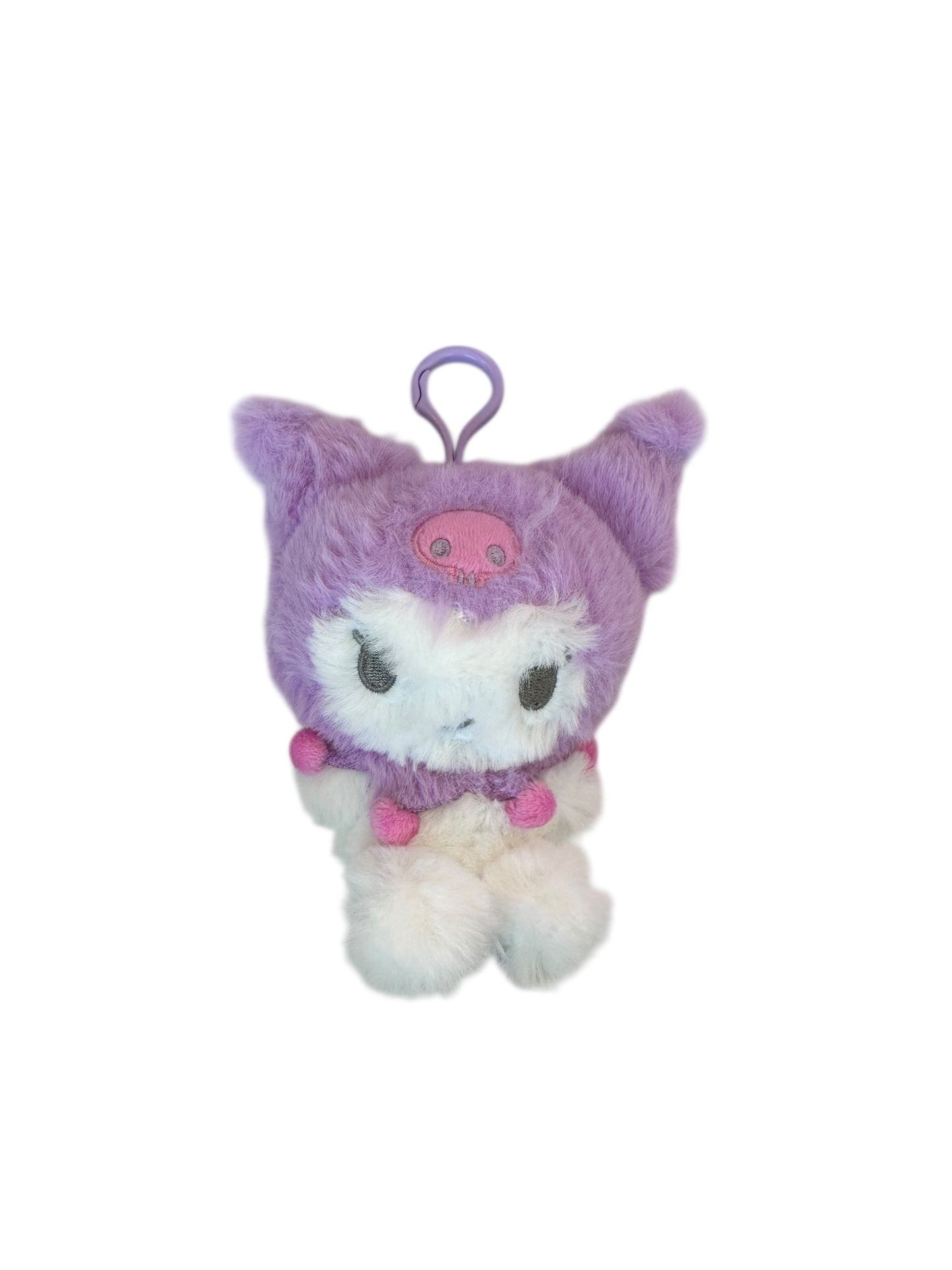 SANRIO KUROMI PALE FUR MASCOT CLIP / PLUSH