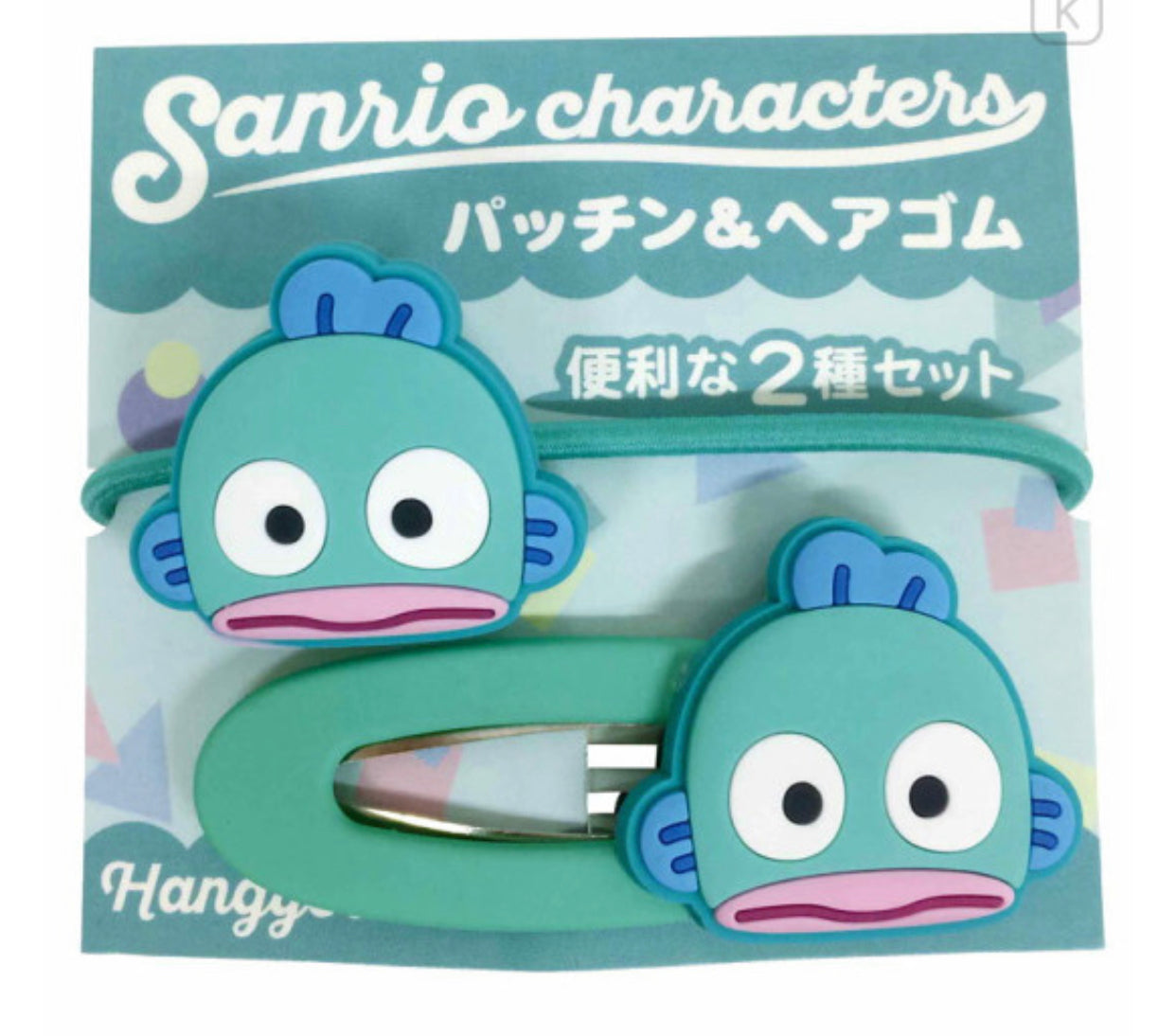 SANRIO HANGYODON HAIR CLIP & HAIR TIE SET