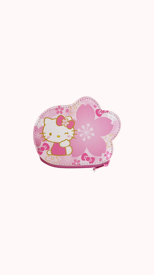 SANRIO HELLO KITTY CHERRY BLOSSOM DIECUT COIN PURSE
