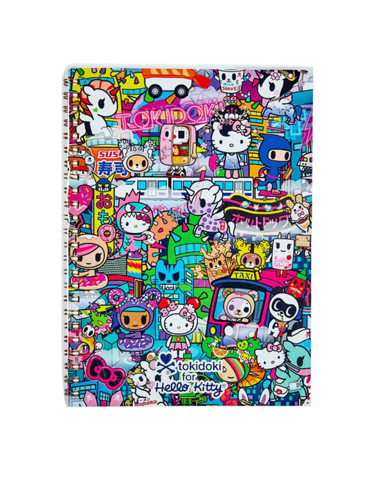 HELLO KITTY TOKIDOKI SPIRAL NOTEBOOK MIDNIGHT METROPOLIS