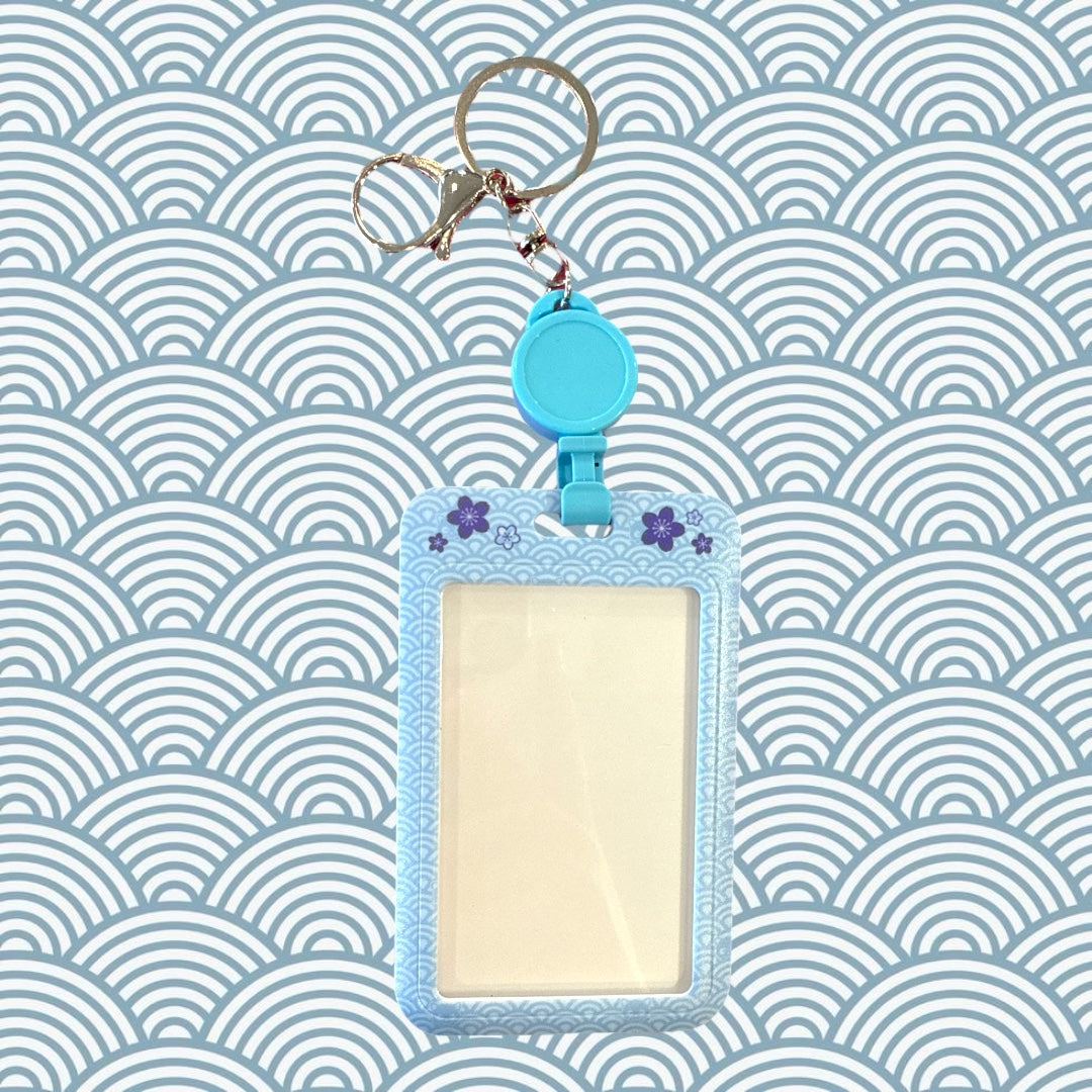 SANRIO CHOCOCAT PLASTIC CARD CASE W KEY REEL KIMONO