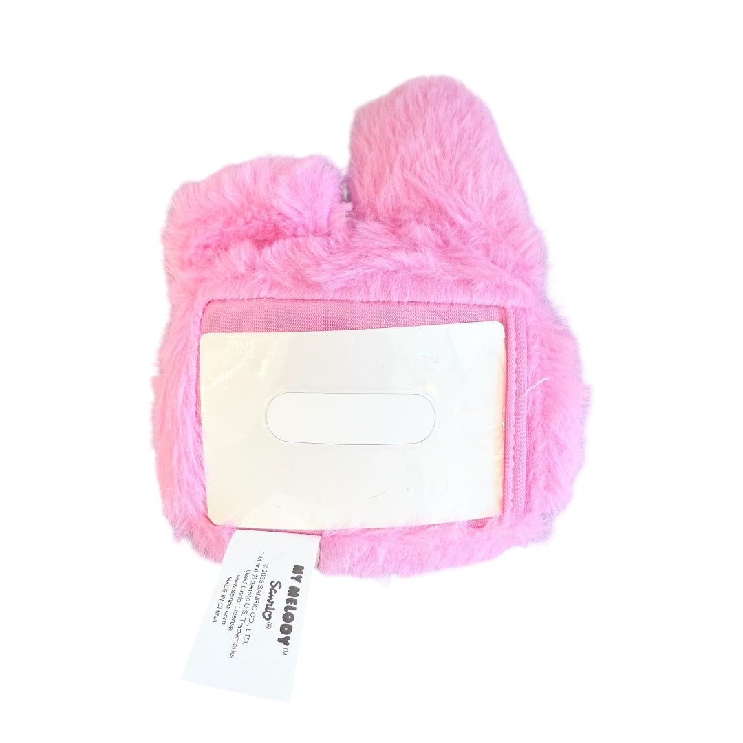 SANRIO MY MELODY ID HOLDER PINK & BLACK PARTY MASCOT CLIP ON