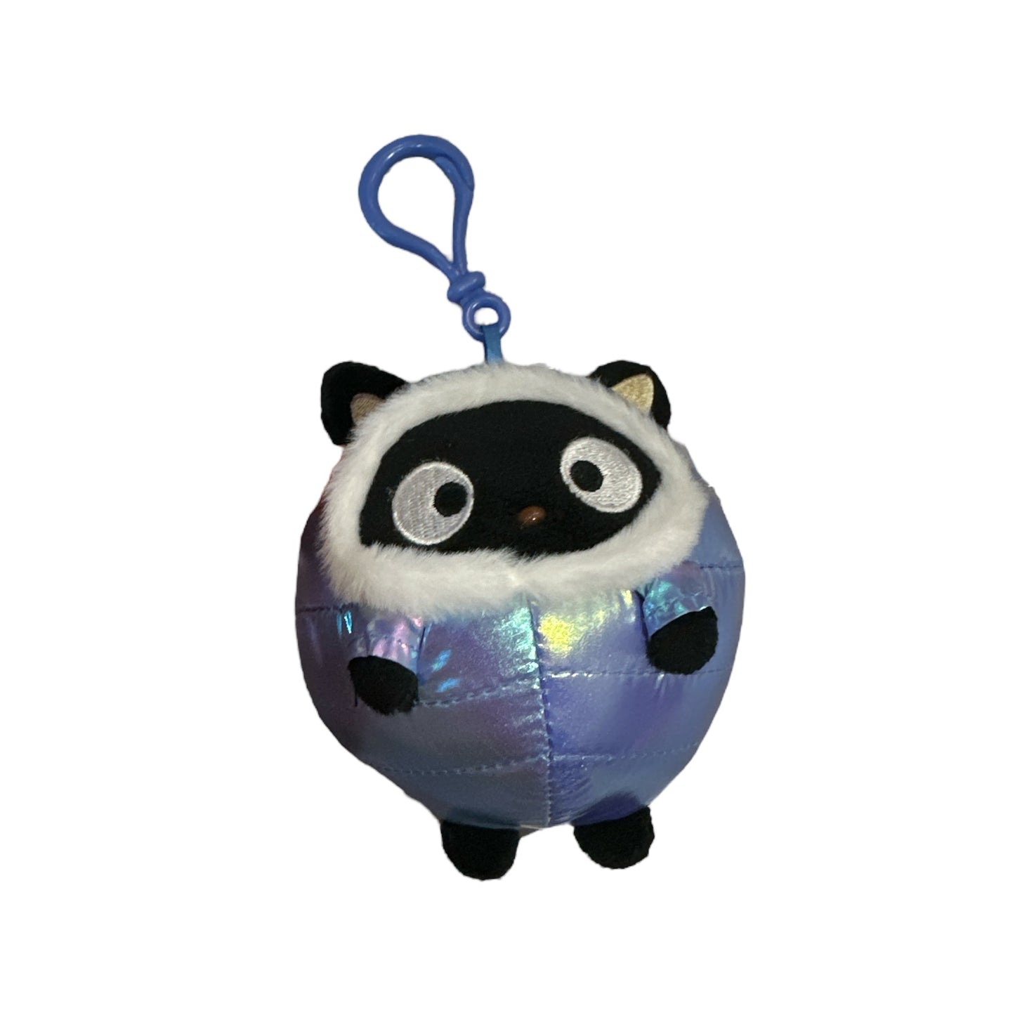 SANRIO CHOCOCAT MASCOT CLIP ON SHINY HOODED PUFFER JACKET