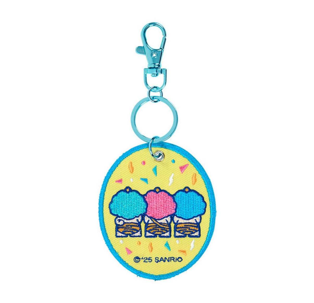 SANRIO GOROPIKADON EMBROIDERED PATCH KEYCHAIN
