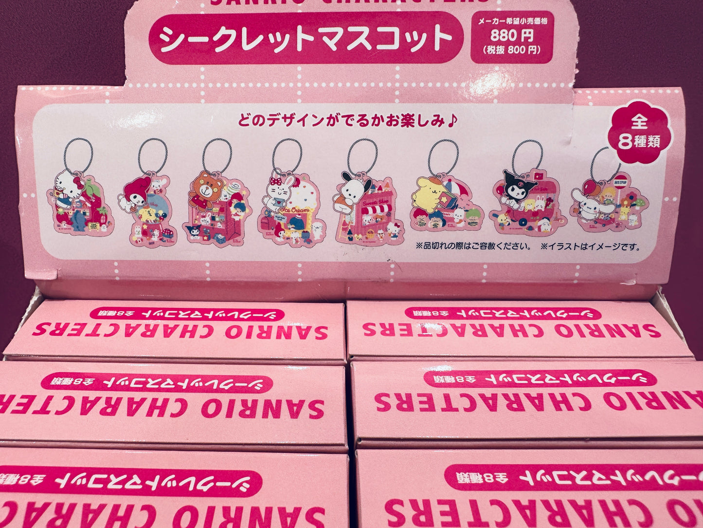 SANRIO CHARACTERS TREND BLAND BOX KEYCHAIN