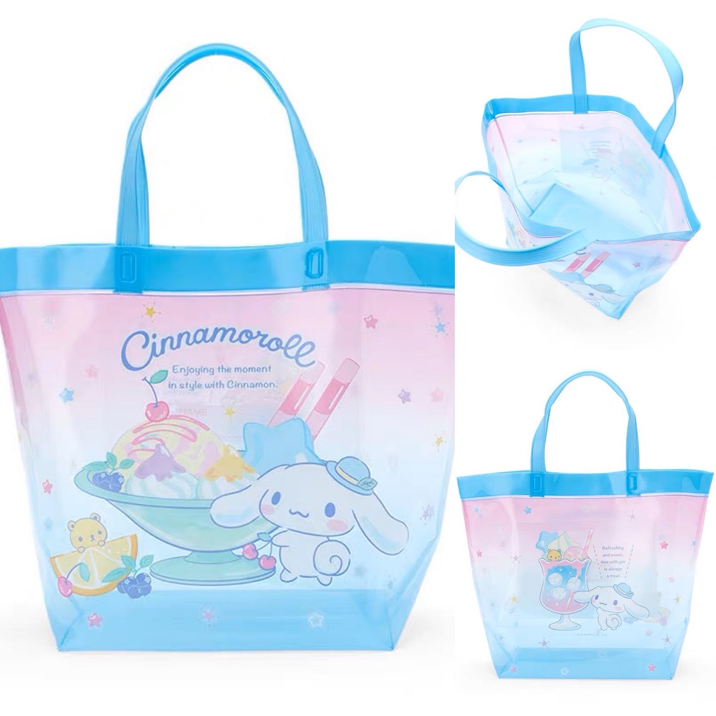 SANRIO CINNAMOROLL VINYL BUCKET BAG ICE