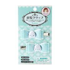 SANRIO JAPAN ORIGINAL POCHACCO RIBBON HAIR CLIP SET