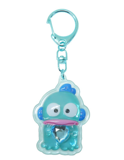 SANRIO ORIGINAL HANGYODON ACRYLIC KEYCHAIN PLUMP 3D HEART CRYSTAL