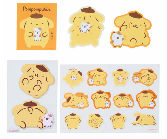SANRIO ORIGINAL POMPOMPURIN MUFFIN FRIENDLY TIME STICKER SET