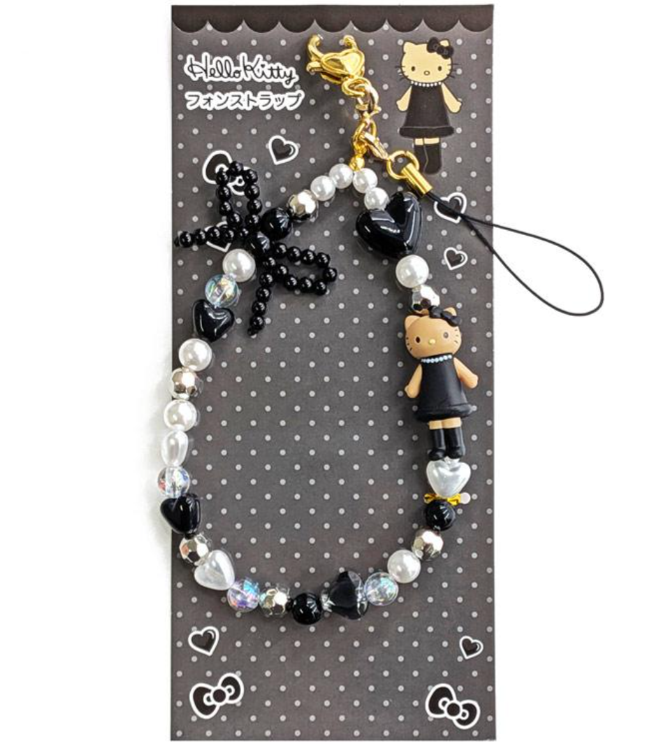 SANRIO ORIGINAL HELLO KITTY PHONE STRAP STYLE UP BLACK