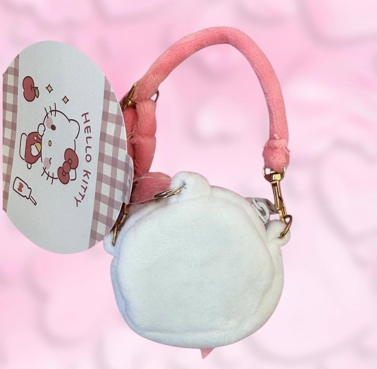 SANRIO ORIGINAL HELLO KITTY PLUSH MASCOT COIN PURSE