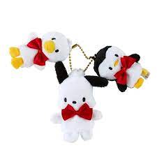 SANRIO JAPAN ORIGINAL POCHACCO WITH FRIEND 35TH ANNIVERSARY SPECIAL EDITION  FINGER PUPPETS SET PLUSH