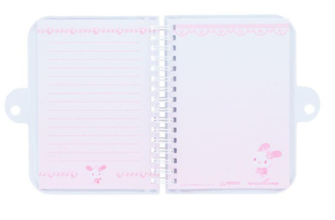 SANRIO ORIGINAL USAHANA Y2K BALLET CORE RING NOTEBOOK WITH HEART PADLOCK