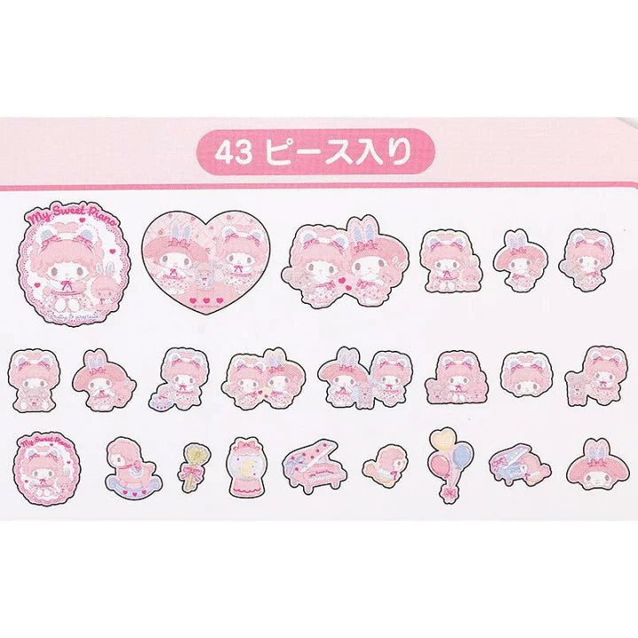 SANRIO ORIGINAL MY MELODY & SWEET PIANO STICKER SET/MY LITTLE TREASURE