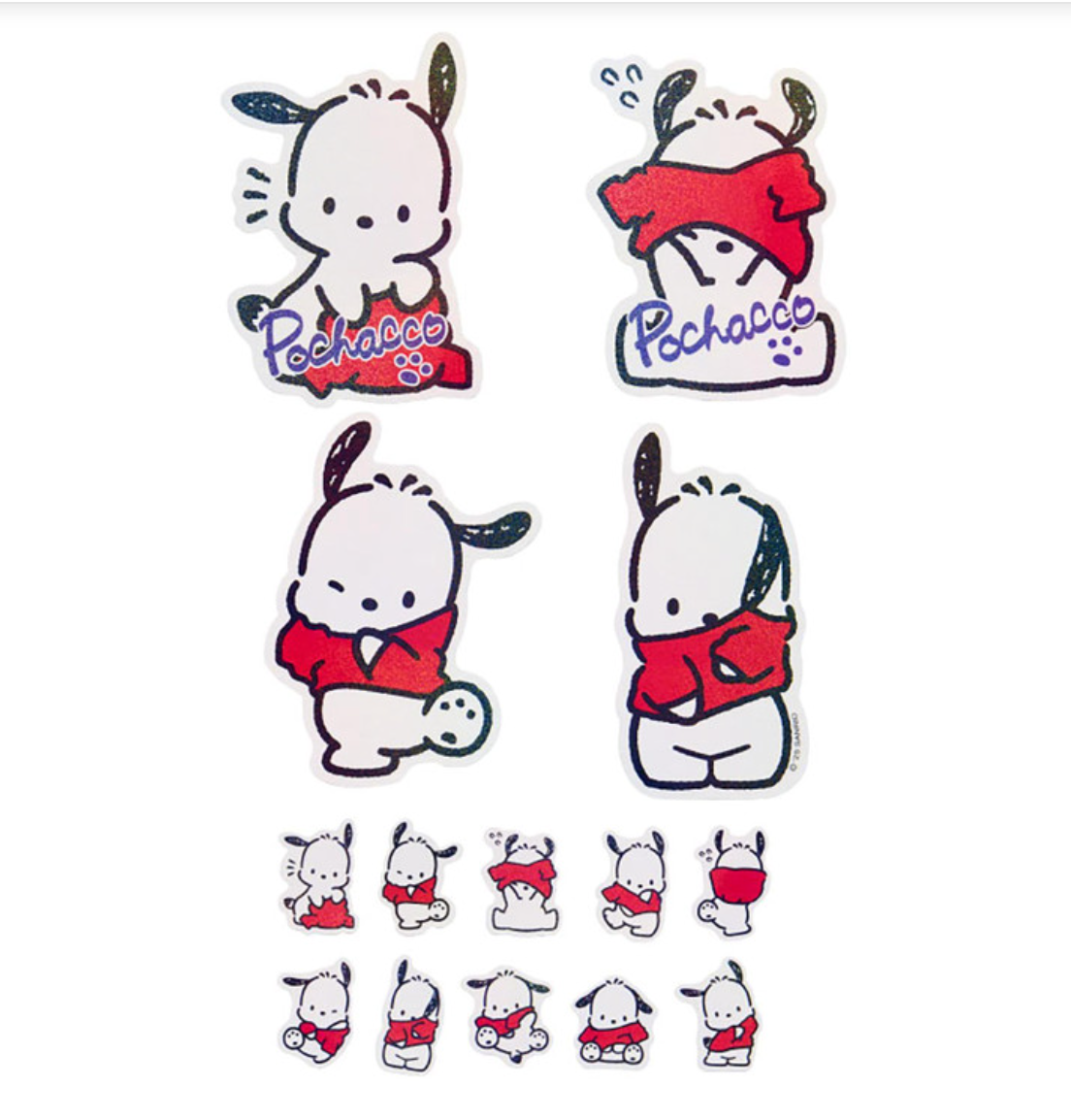 SANRIO ORIGINAL POCHACCO OUTFIT CHANGE STICKER SET