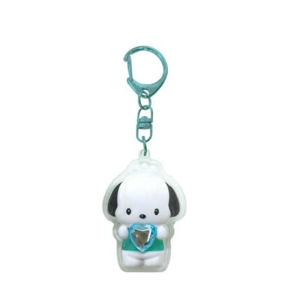 SANRIO ORIGINAL POCHACCO ACRYLIC KEYCHAIN PLUMP 3D HEART CRYSTAL