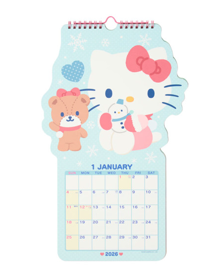SANRIO ORIGINAL HELLO KITTY DIE-CUT CALENDAR 2026