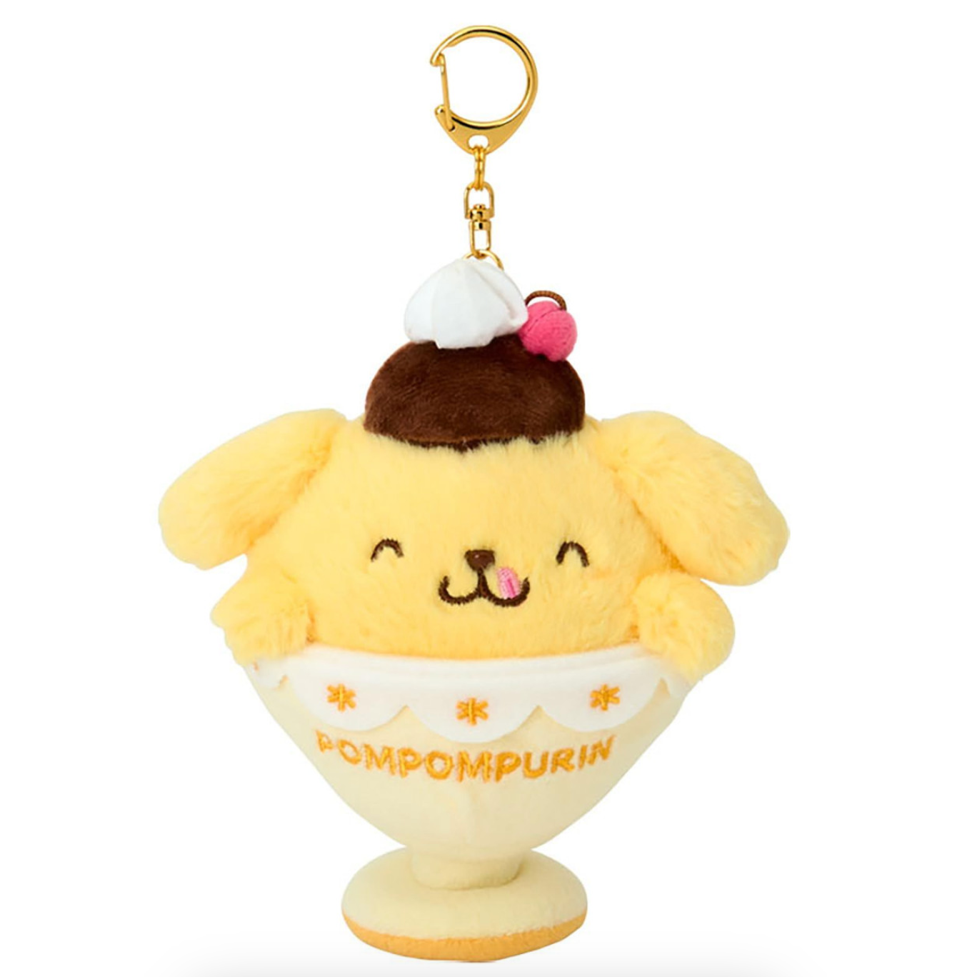 SANRIO ORIGINAL POMPOMPURIN 30TH ANNIVERSARY MASCOT HOLDER (PUDDING FOR FULLNESS AND HAPPINESS)
