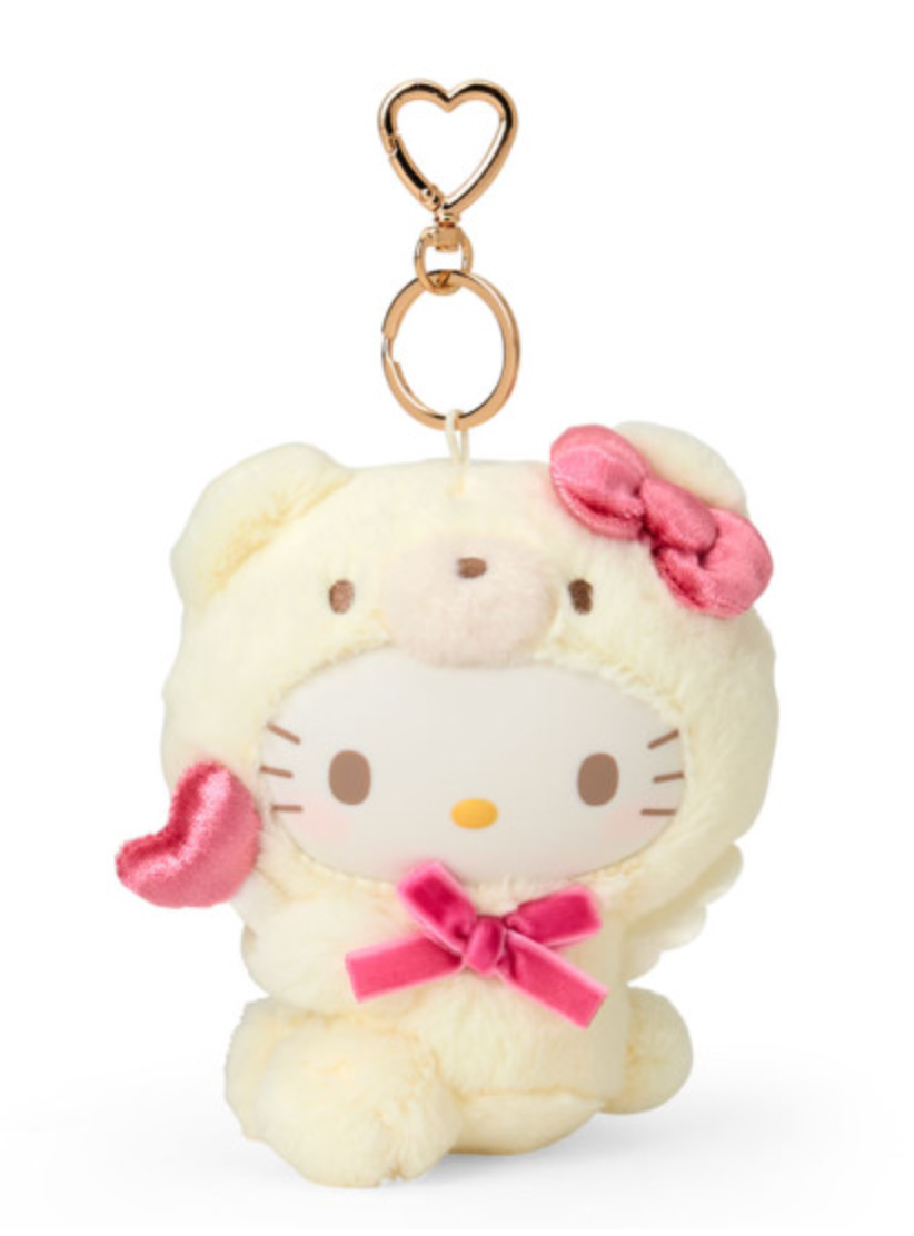 SANRIO ORIGINAL HELLO KITTY MASCOT HOLDER FLUFFY ANGEL BEAR