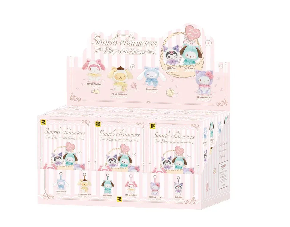 SANRIO TOP TOY PLAY WITH KITTENS PLUSH CHARM BLIND BOX