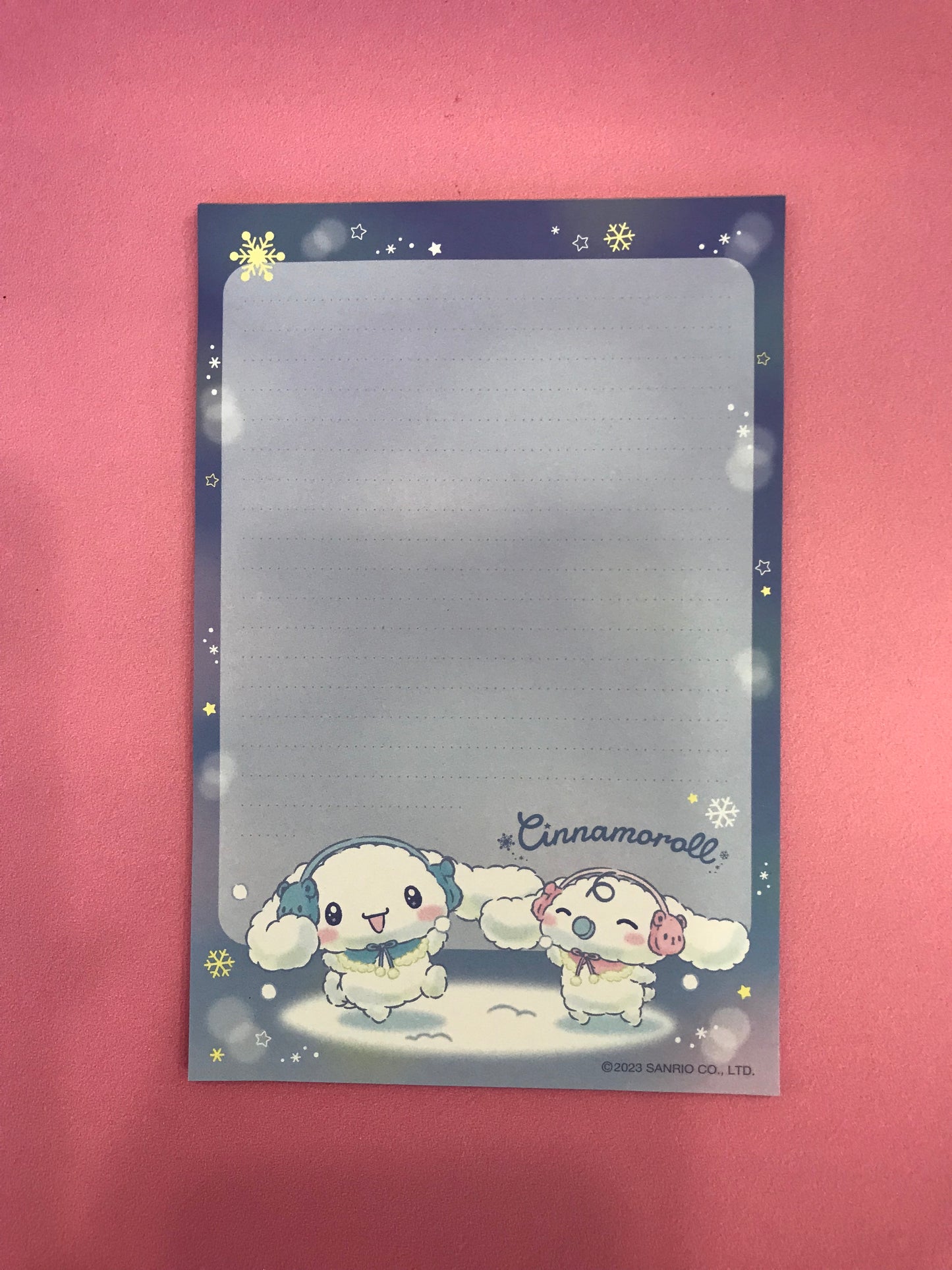 SANRIO JAPAN ORIGINAL CINNAMOROLL CLIPBOARD W/ MEMO 2024 KUJI #4