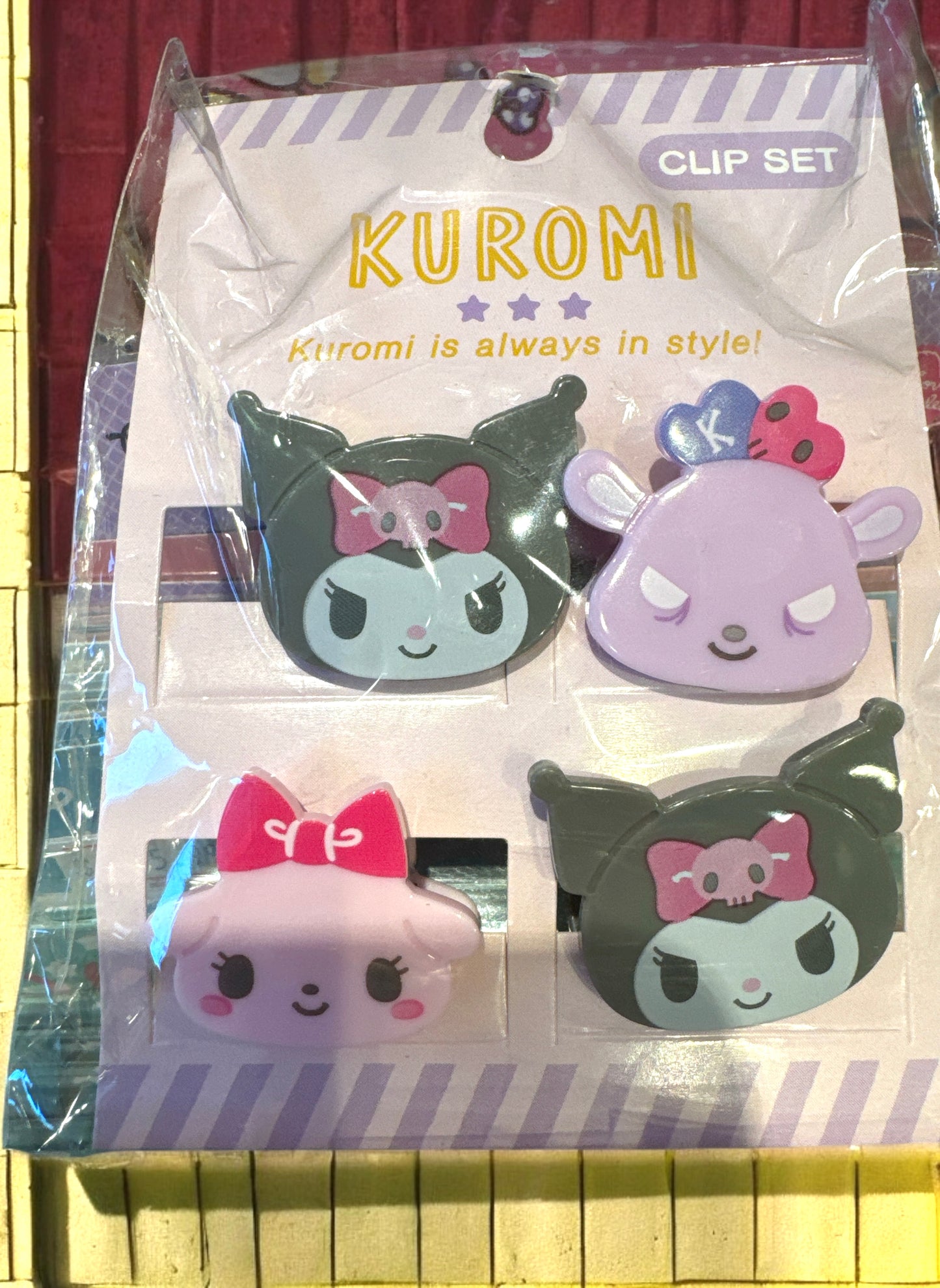KUROMI MINI CLIPS 4PC SET K/U