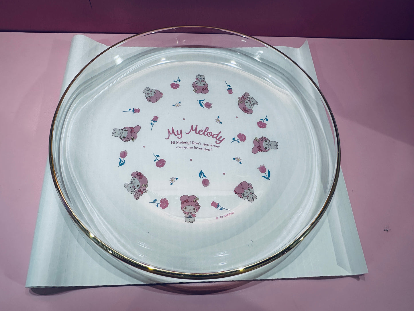 SANRIO ORIGINAL MY MELODY GLASS PLATE