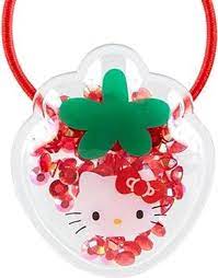 SANRIO JAPAN ORIGINAL HELLO KITTY STRAWBERRY HAIR / PONYTAIL HOLDER SET OF 2