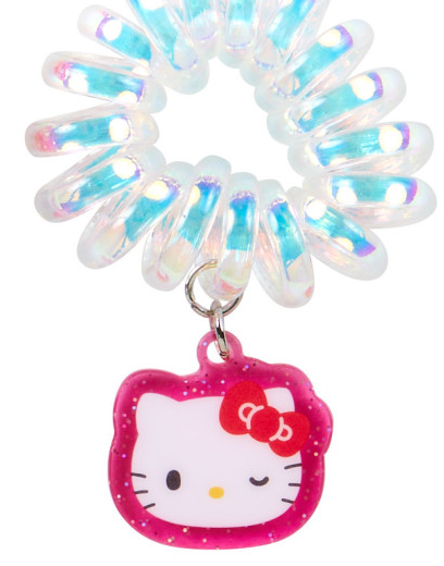 SANRIO JAPAN ORIGINAL HELLO KITTY COIL PONYTAIL HOLDER SET OF 2