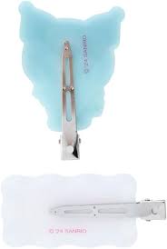 SANRIO JAPAN ORIGINAL KUROMI BANGS HAIR CLIP SET PASTEL CHECKER