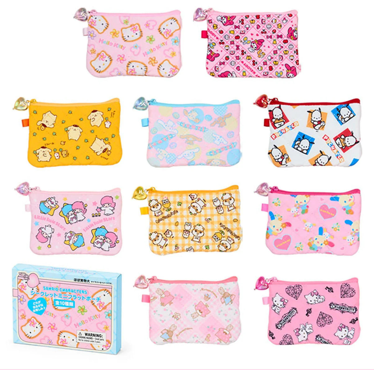 SANRIO ORIGINAL CHARACTERS FLAT POUCH BLIND BOX (EVERYONE'S QUILT)