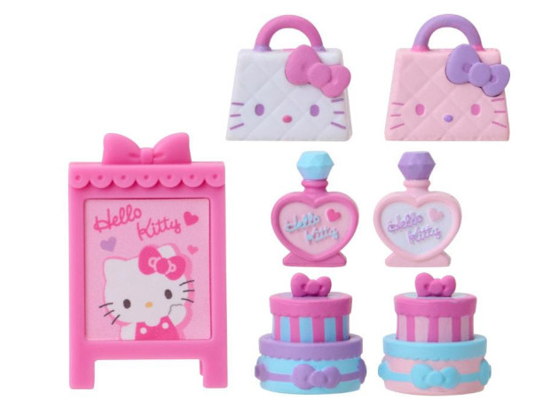 SANIRO ORIGINAL HELLO KITTY MASCOT DOLL & WAGON SET