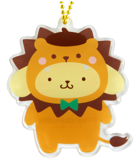 SANRIO JAPAN ORIGINAL POMPOMPURIN ANIMAL HEADGEAR ACRYLIC CHARM