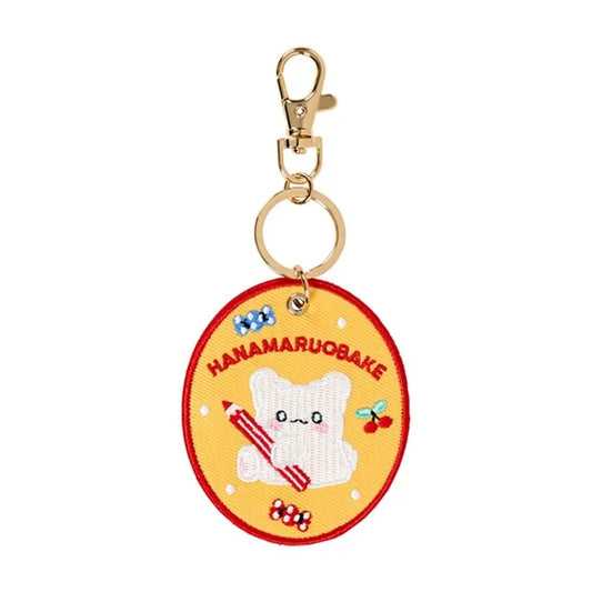 SANRIO HANAMARU EMBROIDERED PATCH KEYCHAIN