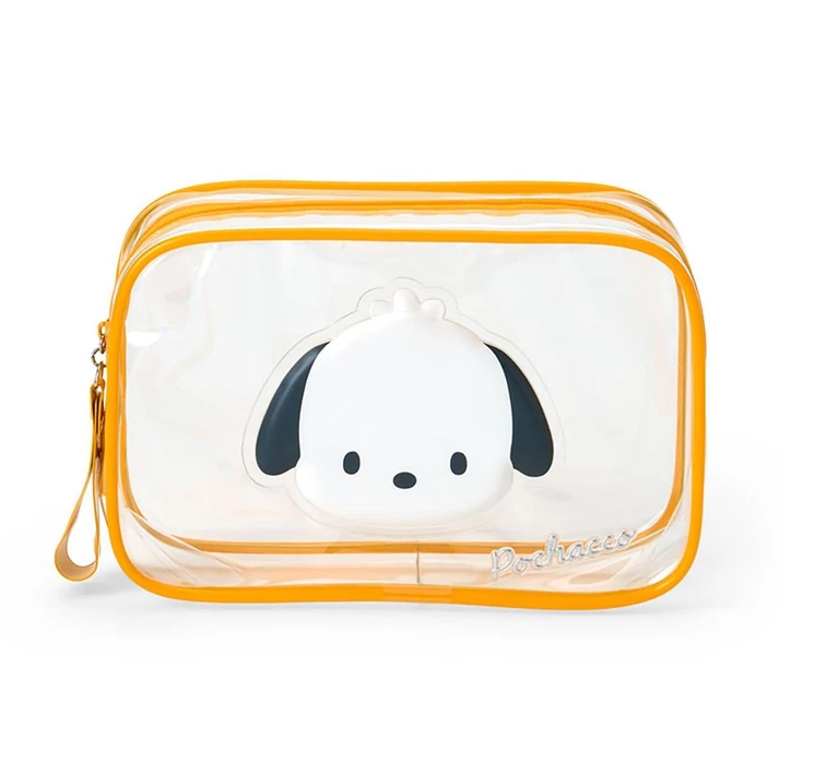 SANRIO ORIGINAL POCHACCO CLEAR POUCH PUFFY FACE