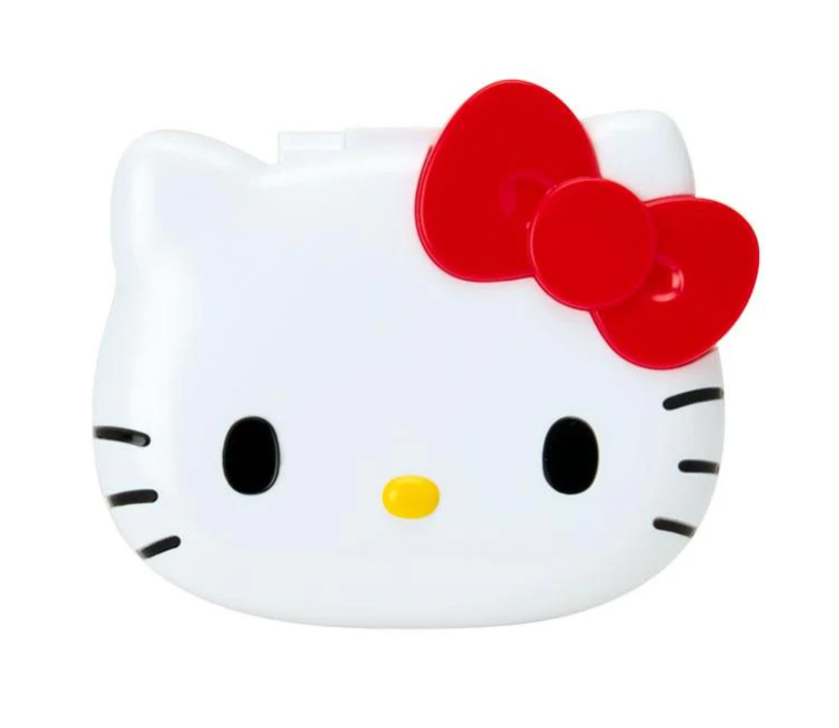 SANRIO ORIGINAL HELLO KITTY MIRROR WITH COMPACT HAIR BRUSH (I LOVE HELLO KITTY FACE)
