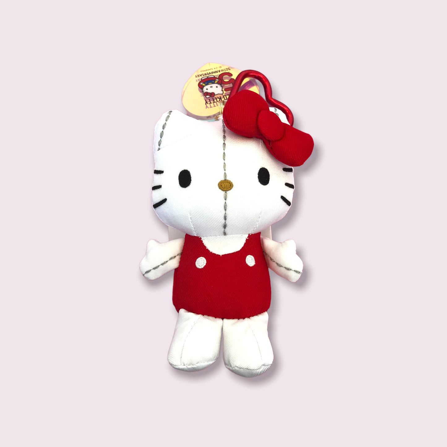 SANRIO JAPAN ORIGINAL HELLO KITTY 50TH ANNIVERSARY MASCOT CHARM / PLUSH 2018