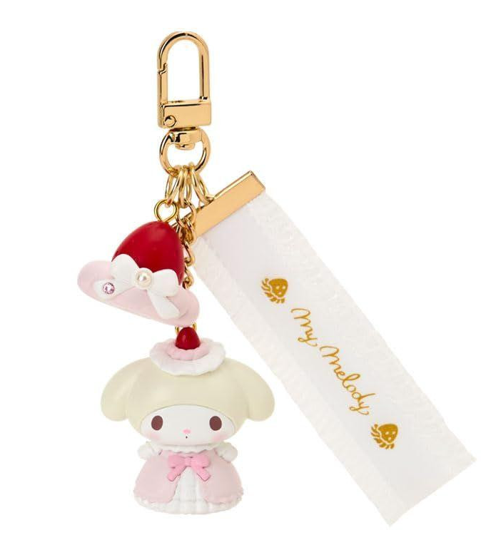 SANRIO ORIGINAL MY MELODY MASCOT KEYCHAIN STRAWBERRY WHIPPED CAKE