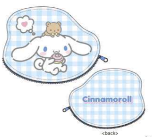 SANRIO CINNAMOROLL DIECUT PASTEL CHECK COIN PURSE