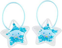 SANRIO JAPAN ORIGINAL CINNAMOROLL STARS HAIR / PONYTAIL HOLDER SET OF 2