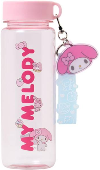 SANRIO ORIGINAL MY MELODY CLEAR BOTTLE W/ STRAP