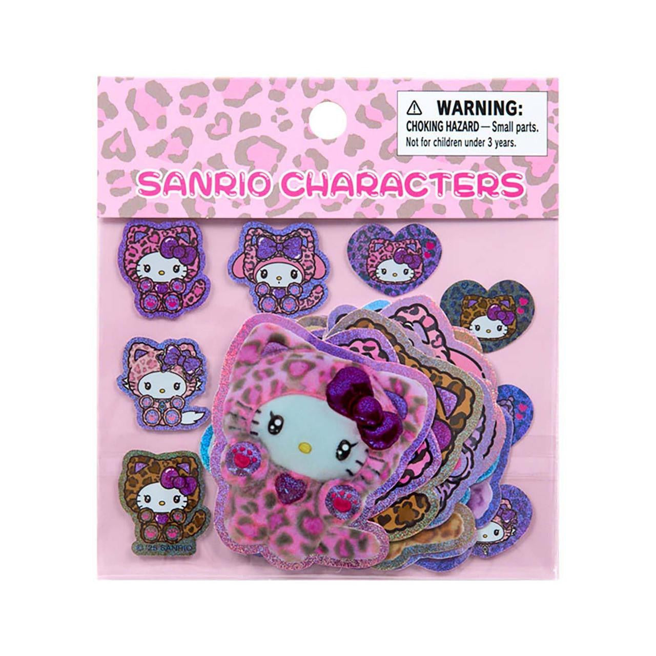 SANRIO ORIGINAL STICKER SET LEOPARD GAL CAT SPARKLING HOLOGRAM