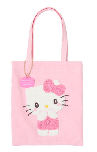 SANRIO ORIGINAL HELLO KITTY CHARACTER GRAND PRIX 3RD EDITION EMBROIDERY I WANT YOU TO LOVE IT A LOT MINI TOTE BAG
