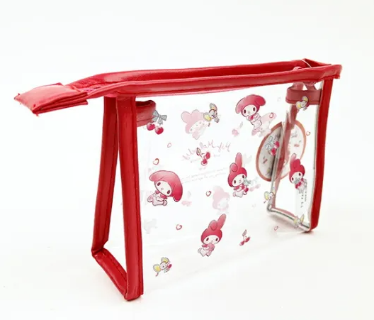 SANRIO ORIGINAL MY MELODY 50TH ANNIVERSARY CLEAR POUCH CHERRY