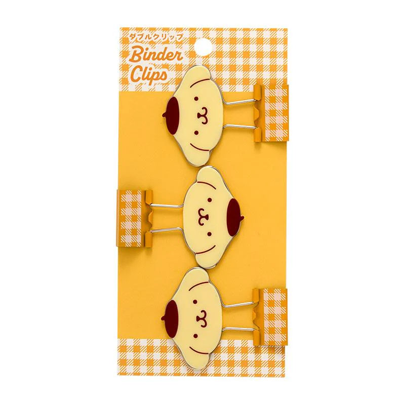 SANRIO POMPOMPURIN 3 PC DOUBLE CLIP SET